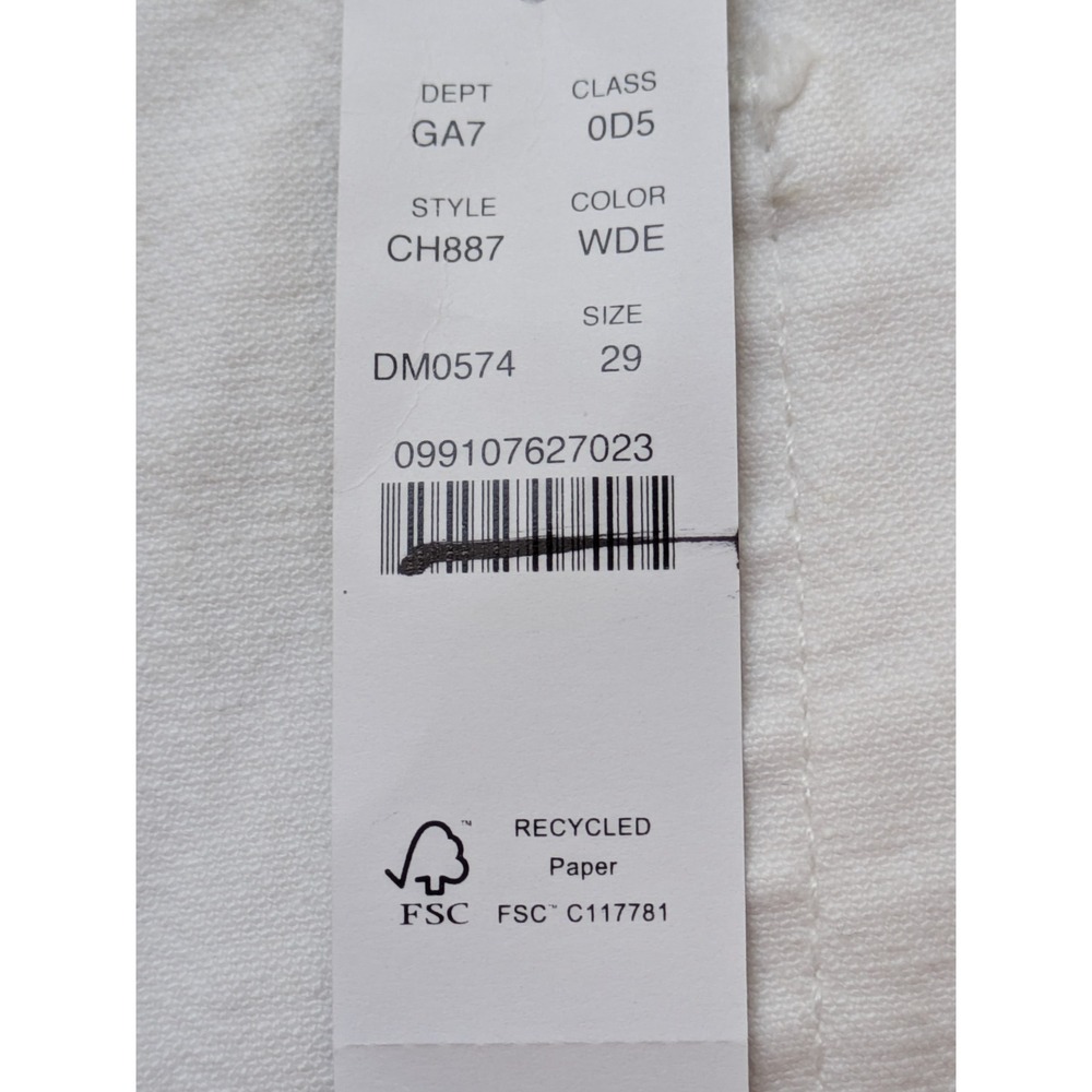 J. Crew Slim Wide Jean with Stacked Buttons Womens Size‎ 29 White NWT $148 CH887 - Picture 6 of 6